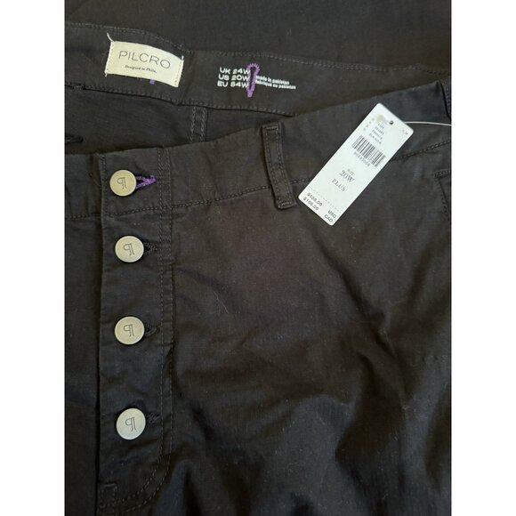 NWT Size 20W -Pilcro The Arin Cotton/Linen Button Fly Barrel Pants (NWT US$ 138) - Picture 7 of 16